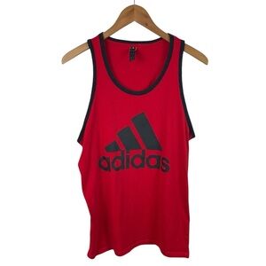 TS692 Men’s Adidas 3 Stripe Life Ringer Workout Gym Tank Top L